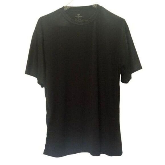 Black Short Sleeve T-Shirt Crew Neck Casual Basic Everyday Tee - Picture 1 of 8